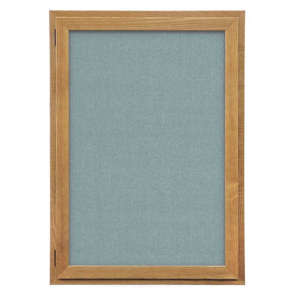 Outdoor Enclosed Combo Board, 72"x36", Black Frame/Black & Cobalt